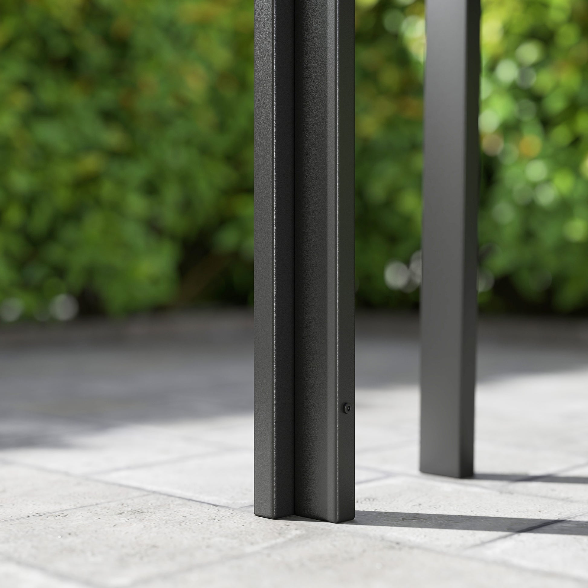 Outsunny Mesa De Comedor De Jardín De Ratán Sintético Con Estructura De Metal_4