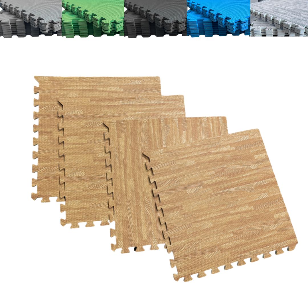 Jowy Tatami Puzzle 1cm 60x60cm – Pack 4 Uds (t60-4) Parquet Marrón_0