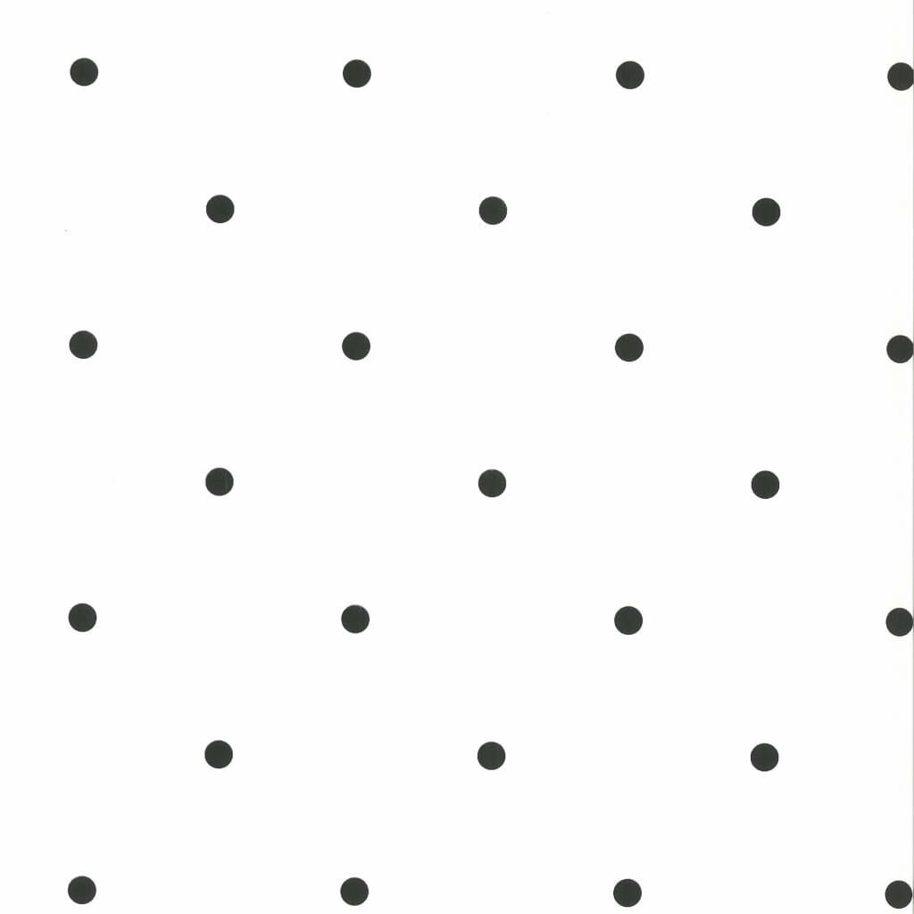 Noordwand Papel De Pared Fabulous World Dots Blanco Y Negro_1
