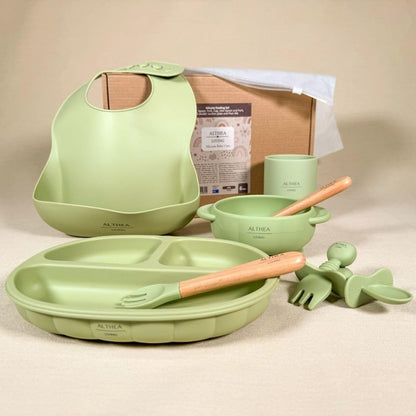 Vajilla De Silicona Orgánica - 8 Piezas - Verde Oliva._5