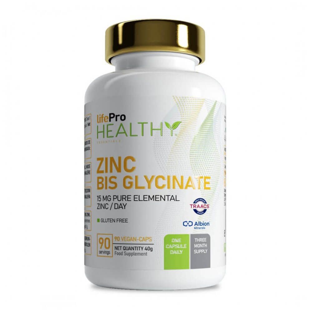 Bisglicinato De Zinc 15mg - 90 Cápsulas - Minerales - Lifepro_0