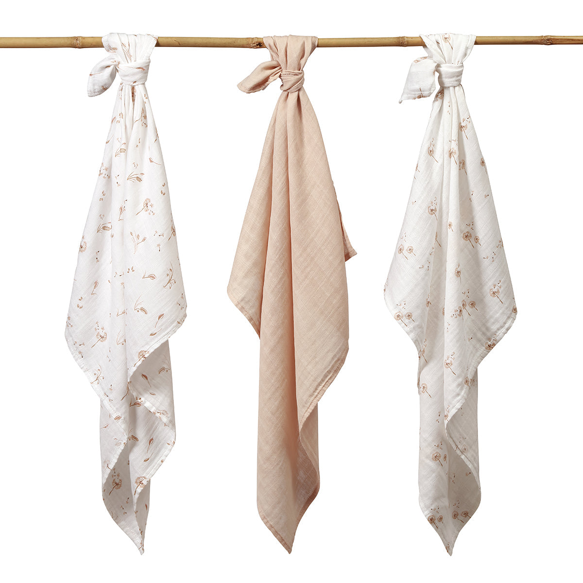 Pack 3 Muselinas Bambú Organico 70x70 Cm Beige_2
