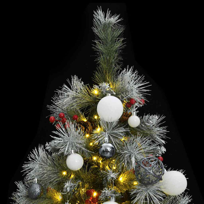 Vidaxl Árbol De Navidad Artificial Con Bisagras 300 Led Y Bolas 240 Cm_1
