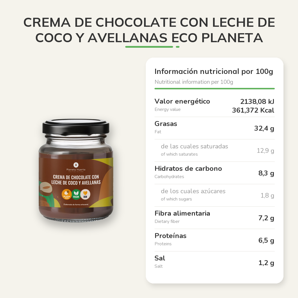 Información nutricional