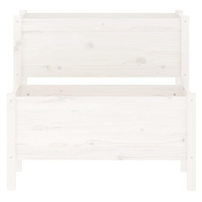 Jardinera Madera Maciza De Pino Blanco 84,5x84x75 Cm_3