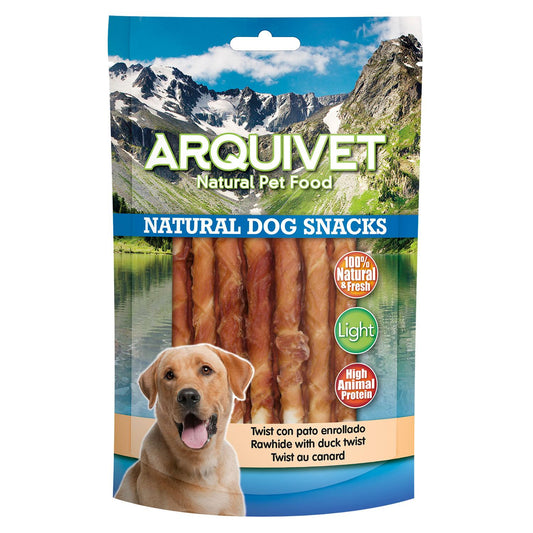 Snack para cães Arquivet Natural Twist Rolled Duck 13cm 100g