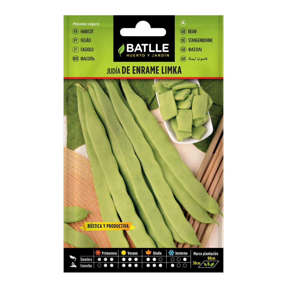 Sementes de feijão-verde Limka 100 gr.