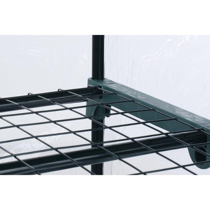 Estufa com estrutura em aço e cobertura Biotop PVC com 2 tabuleiros