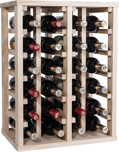 Well Home - Botellero En Madera De Pino Con 24 Estantes Sin Barnizar_3