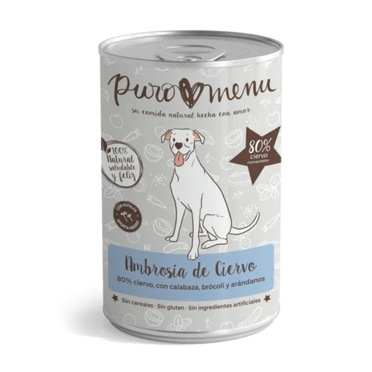 Ração húmida para cães Puromenu Deer Ambrosia Barf 400 g