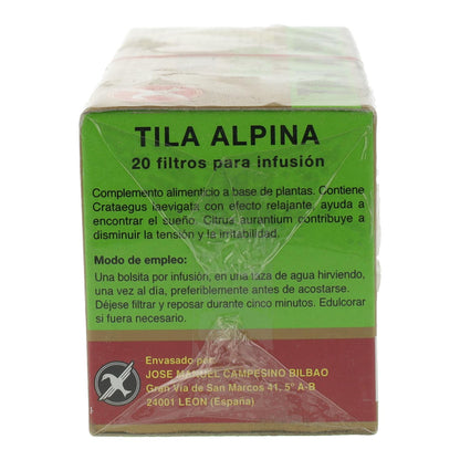 Tila Alpina 20 Filtros Con Petalos De Azahar Milvus