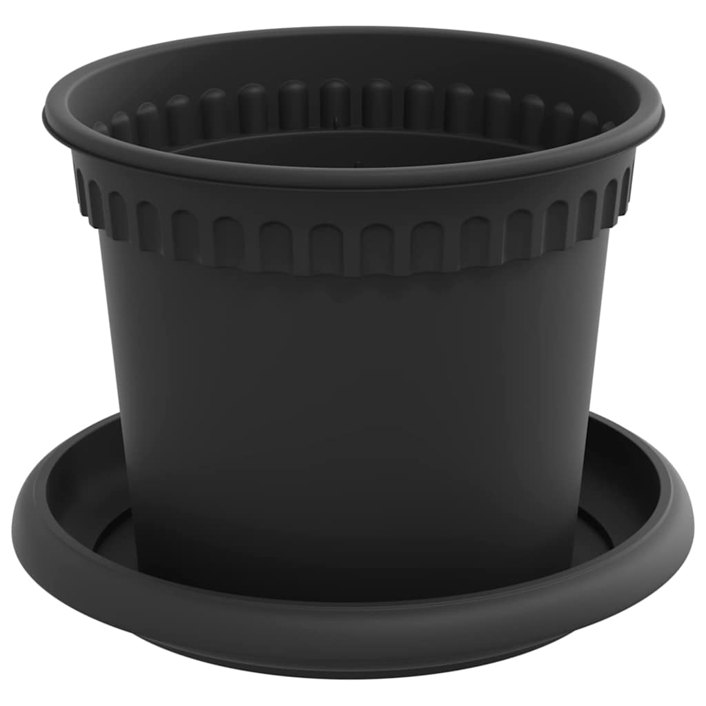 Macetas 6 Uds. Negro Plástico_4