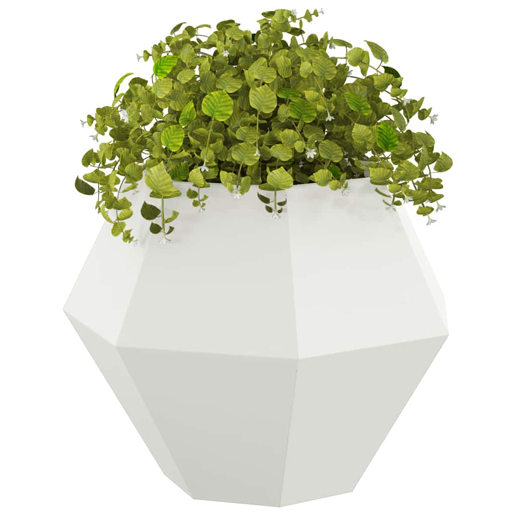 Jardinera 2 Uds. Blanco 75 X 75 X 60 Cm Acero_2