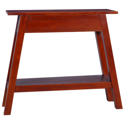 Mesa Consola Clásica De Madera Maciza Caoba Marrón 90x30x75cm_3
