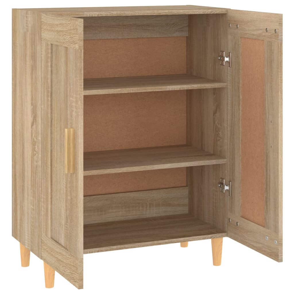 Aparador De Madera Contrachapada Roble Sonoma 69,5x34x90 Cm / Vetonek_3