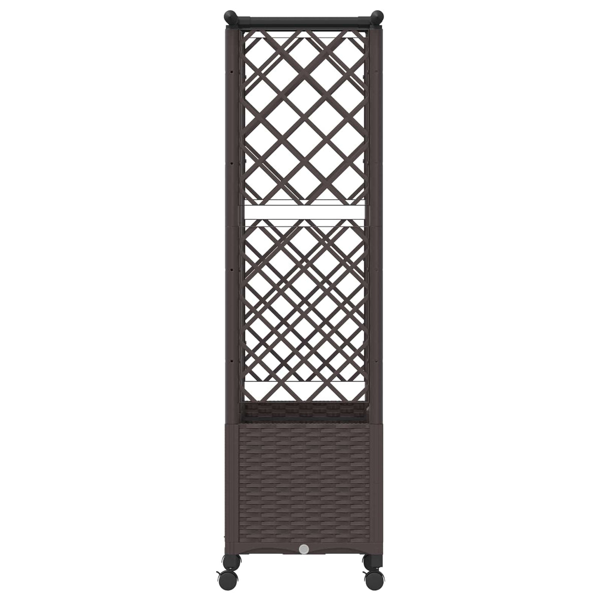 Cama Elevada Con Trellis Y Techo Marrón 124 X 40 X 142 Cm Pp_3