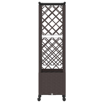 Cama Elevada Con Trellis Y Techo Marrón 124 X 40 X 142 Cm Pp_3