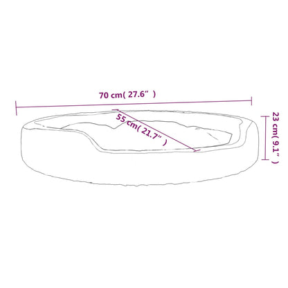 Vidaxl Cama Para Perros De Felpa Marrón 70x55x23 Cm_5