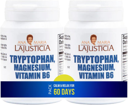 Pack 2xTriptofano com Magnésio e Vit B6 Ana María LaJusticia, 2 unidades de 60 comprimidos
