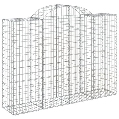 Cestas De Gaviones 2 Uds Forma De Arco Hierro 200x50x140/160 Cm_2