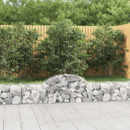 Cestas De Gaviones 10 Uds Forma De Arco Hierro 200x30x40/60 Cm_1
