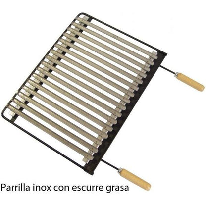 Gaveta Imex El Zorro em aço inoxidável com grelha