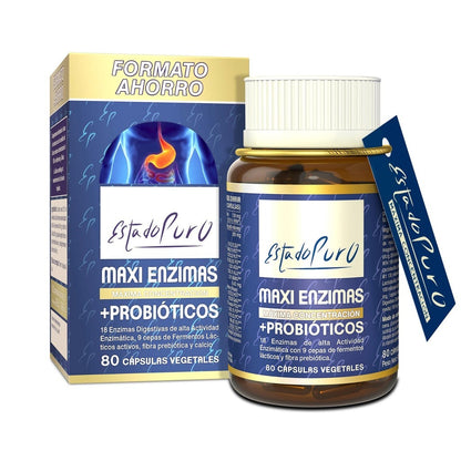 Maxi Enzimas con Probióticos, Tongil, 80 cápsulas vegetales