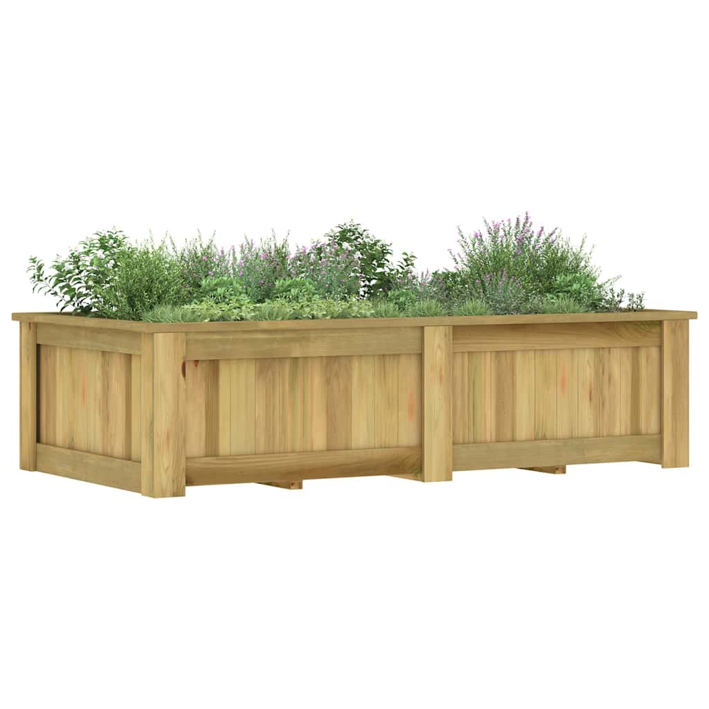 Arriate De Madera De Pino Impregnada 196x100x50 Cm_3