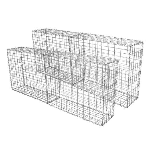 4 Cestas De Acero Galvanizado De Exterior Jaulas Para Decoración 100 X 80 X 30cm_0