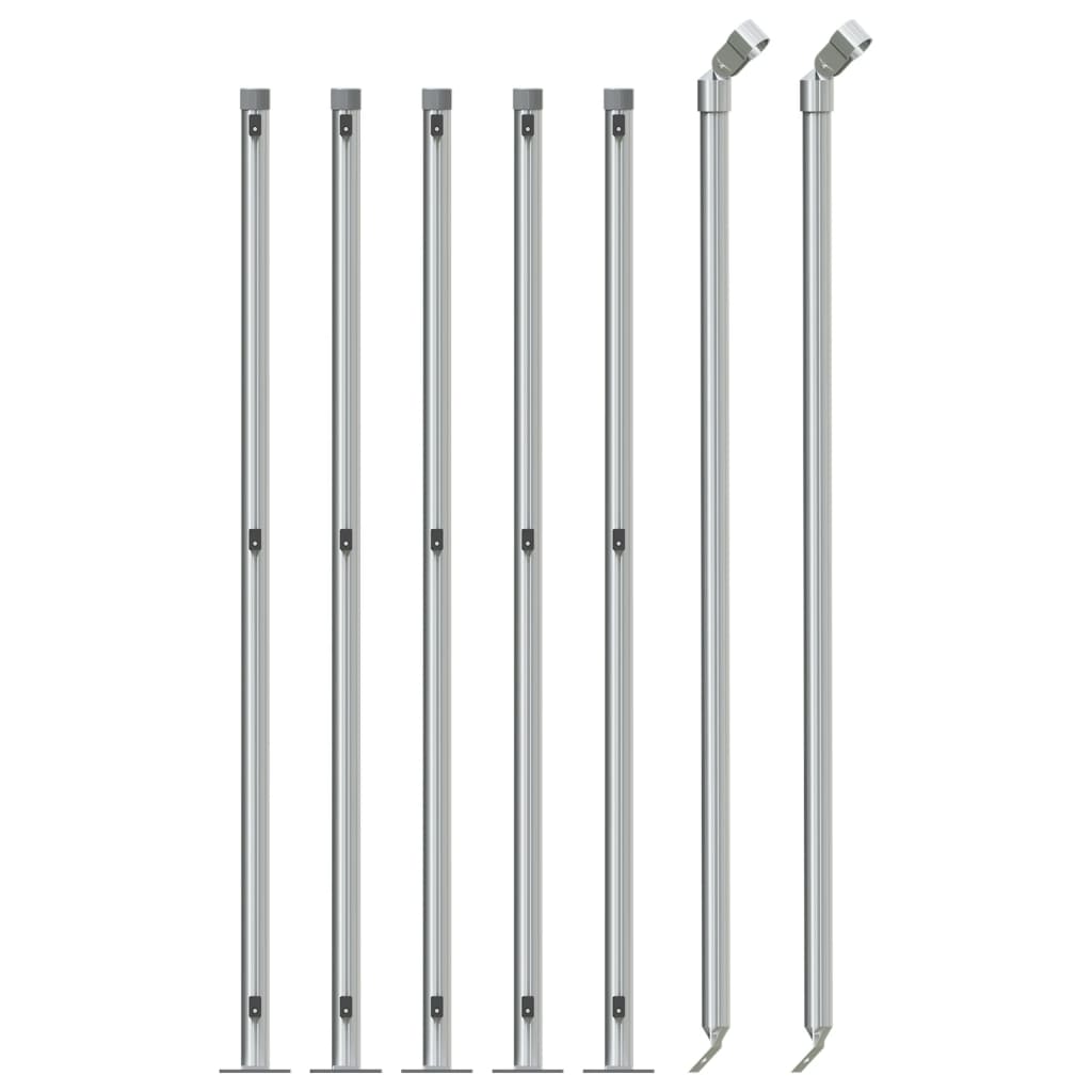Cerca De Alambre Con Brida Plateada 1x10 M / Vetonek_0