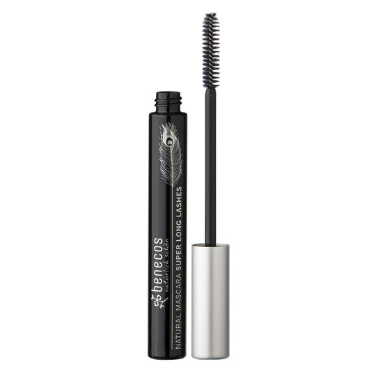 Rímel Natural Super Long Lashes, Carbon Black, Benecos, 8 ml