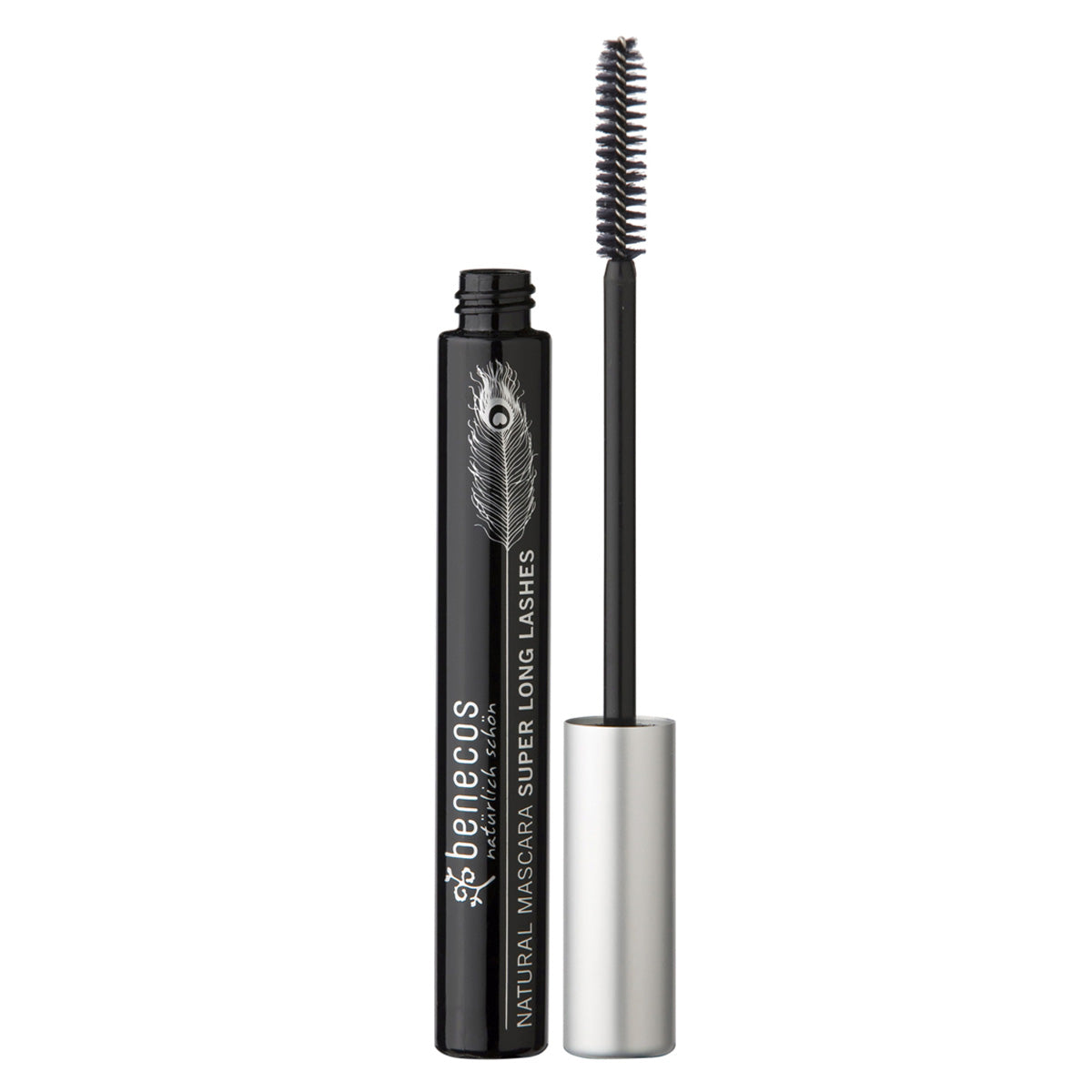 Rímel Natural Super Long Lashes, Carbon Black, Benecos, 8 ml