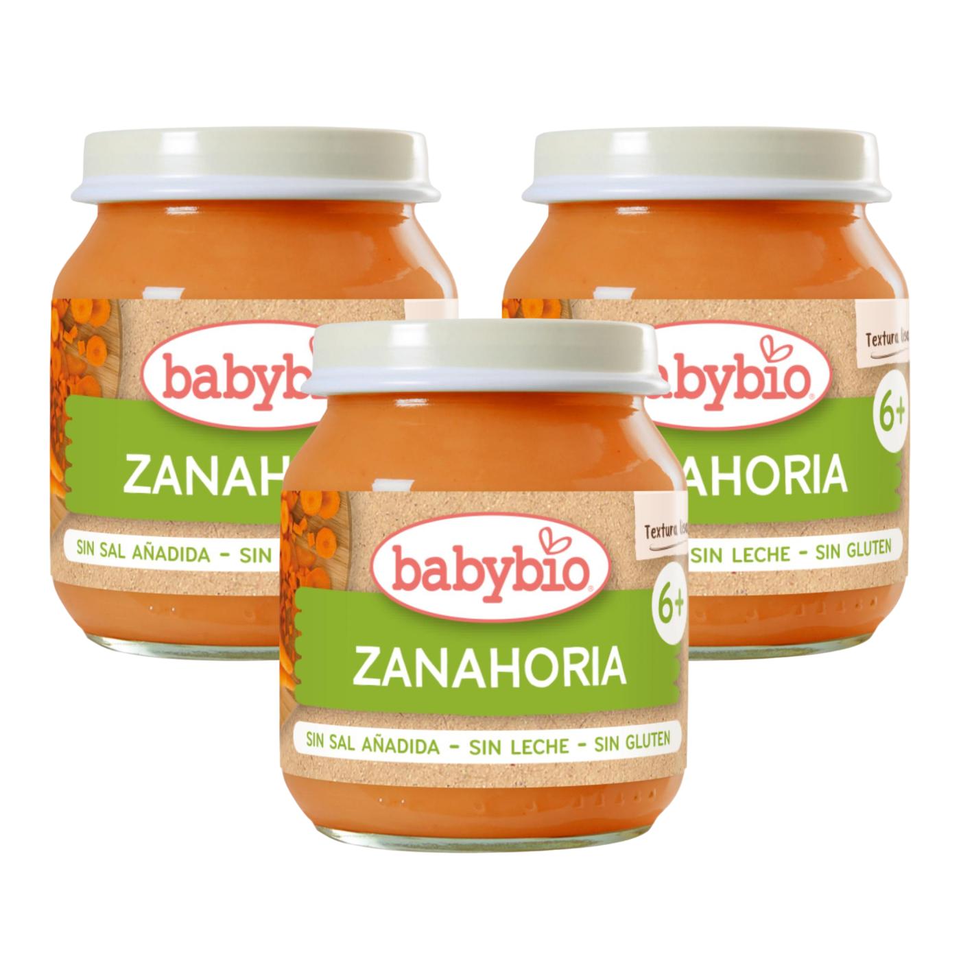 Embalagem de 3 Papinhas de Cenoura Babybio 130 g