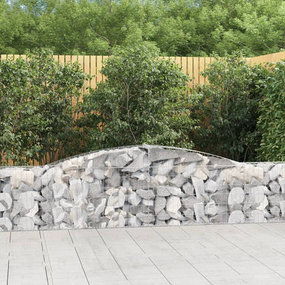 Cestas De Gaviones 6 Uds Forma De Arco Hierro 400x30x60/80 Cm_1