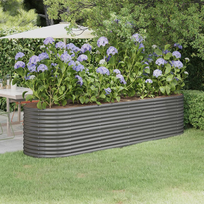 Jardinera Arriate Acero Galvanizado Gris 296x80x68 Cm_1