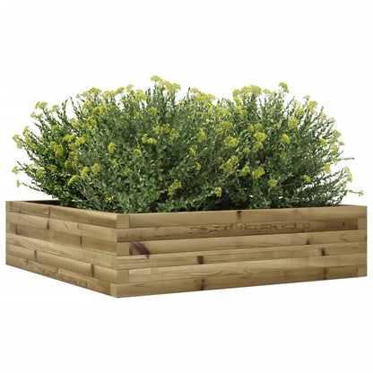 Jardinera De Madera De Pino Impregnada 90x90x23 Cm_3