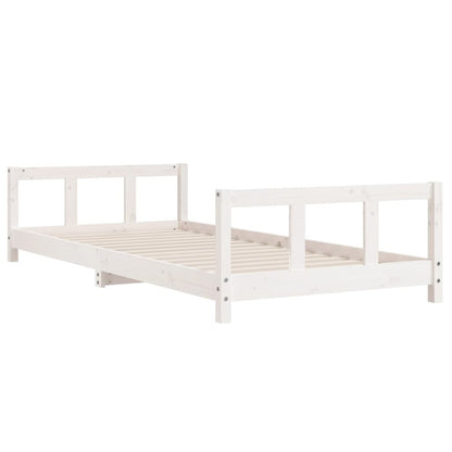 Vidaxl Estructura De Cama Para Niños Madera De Pino Blanco 90x190 Cm_5