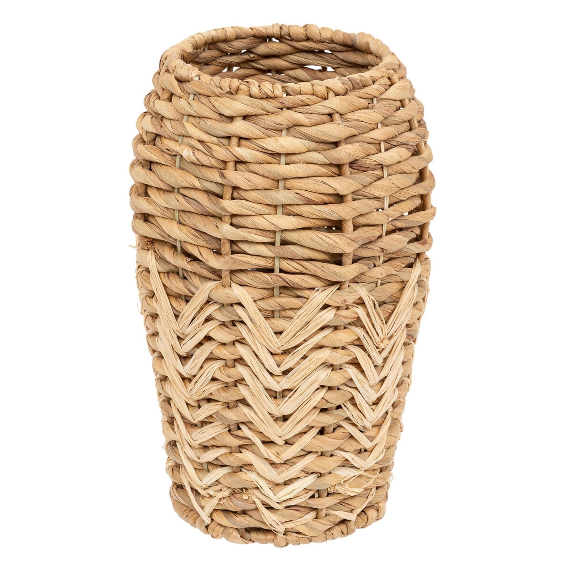 Jarrón Exotic Panama En Fibra De Jacinto Natural_0