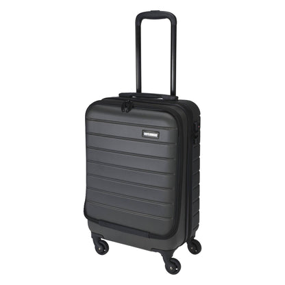 Well Home Maleta Trolley Abs De 20'' Con 4 Ruedas Color Gris Oscuro_0