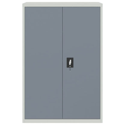 Armario Archivador Acero Gris Claro Y Gris Oscuro 90x40x140 Cm_2