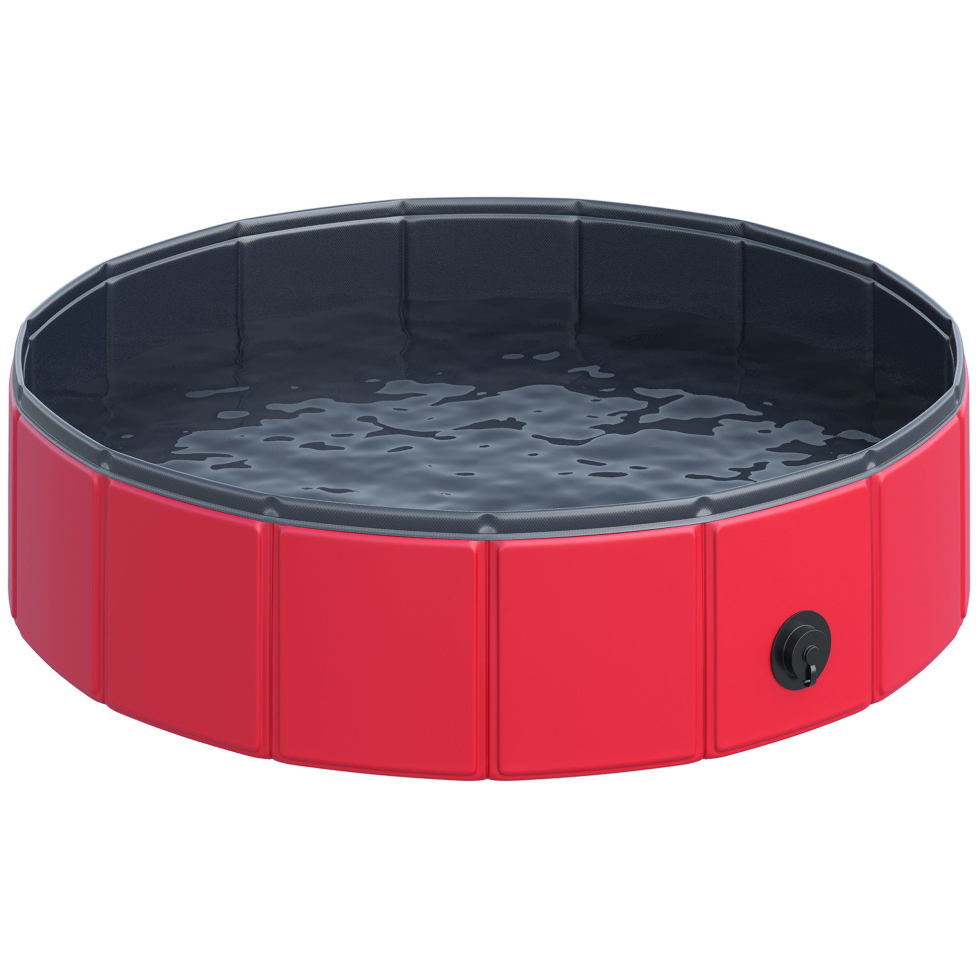 Pawhut Piscina Plegable Para Perros Gatos Bañera Portátil Antideslizante Ø80x20_0