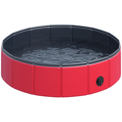 Pawhut Piscina Plegable Para Perros Gatos Bañera Portátil Antideslizante Ø80x20_0
