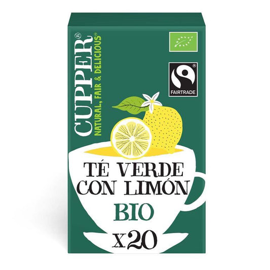 Chá Verde Biológico Cupper com Limão 20 saquetas 