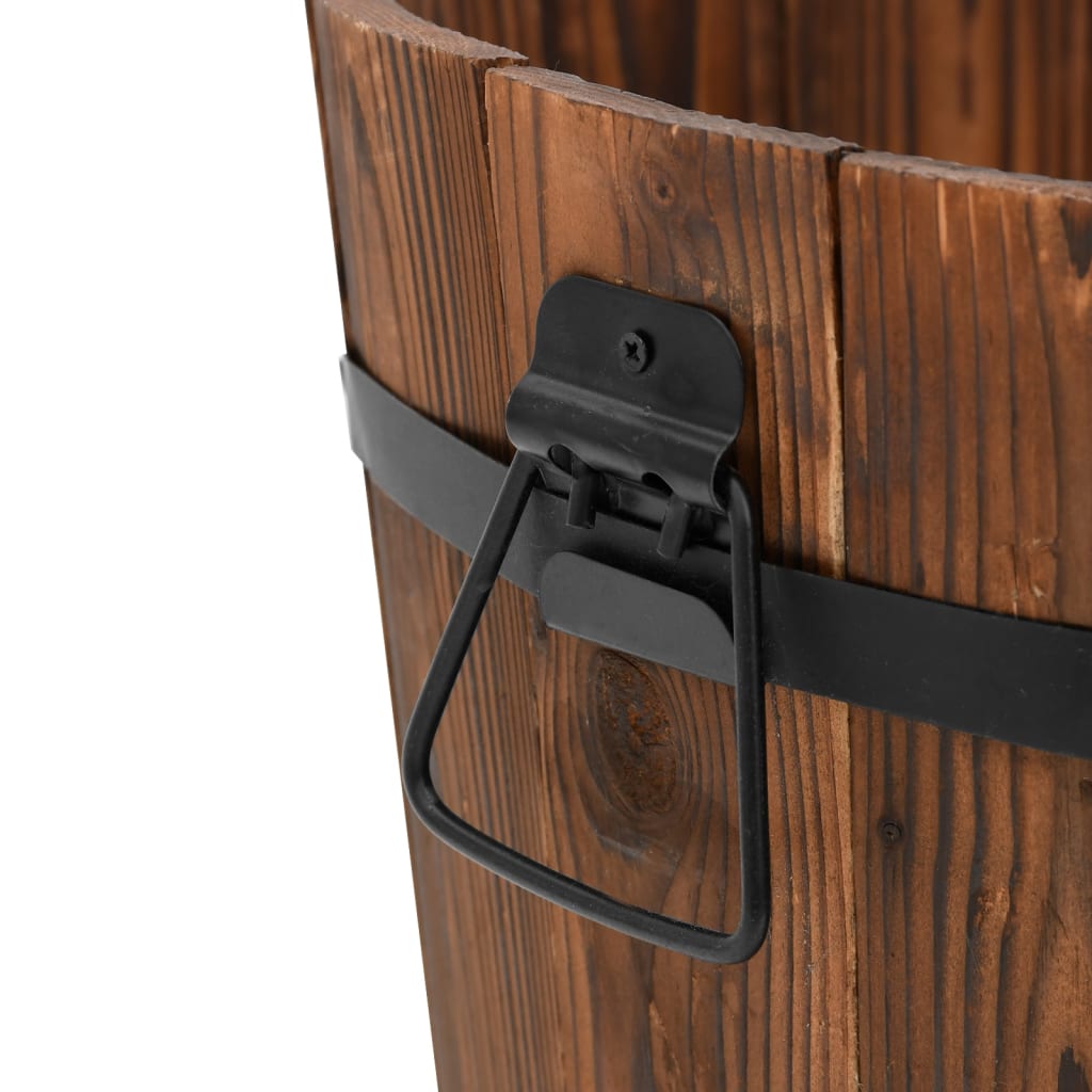 Juego De Maceteros Cubo De Madera 3 Piezas Madera Maciza Abeto_4