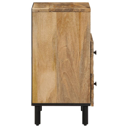 Mesita De Noche Madera Maciza De Mango 50x33x60 Cm_2