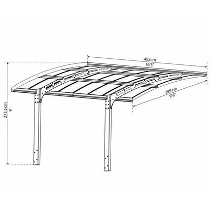 Carport Arizona Breeze garagem em alumínio 495x289 cm Canopia da Palram