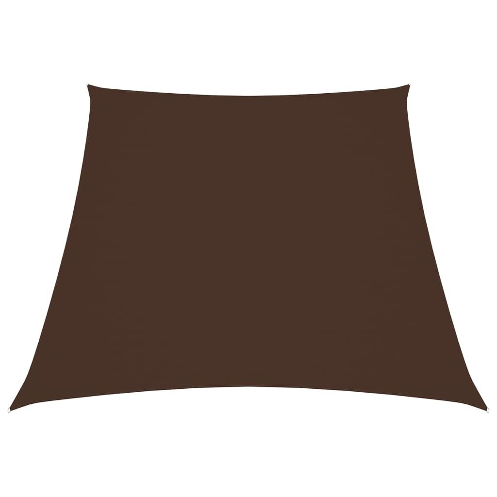Vidaxl Toldo De Vela Trapezoidal De Tela Oxford Marrón 3/4x3 M_0