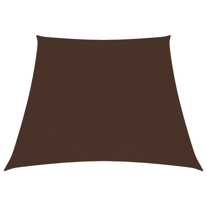 Vidaxl Toldo De Vela Trapezoidal De Tela Oxford Marrón 3/4x3 M_0