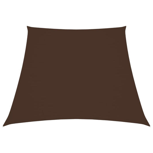 Vidaxl Toldo De Vela Trapezoidal De Tela Oxford Marrón 3/4x3 M_0