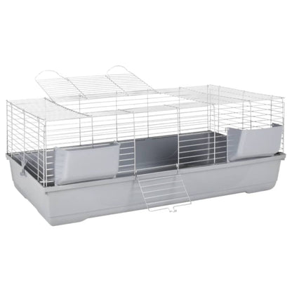Vidaxl Jaula De Animales Pequeños Polipropileno Metal Gris 118x59x46cm_0